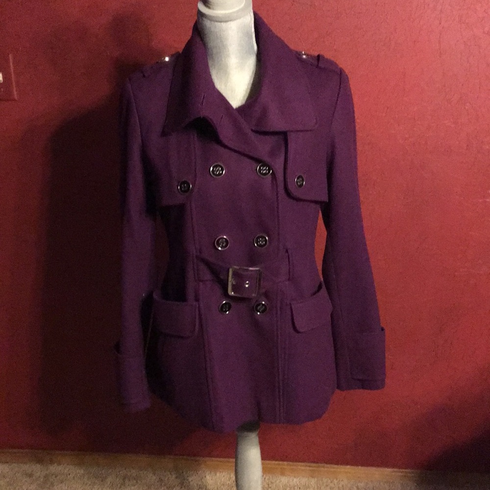 Green Envy purple coat Size M